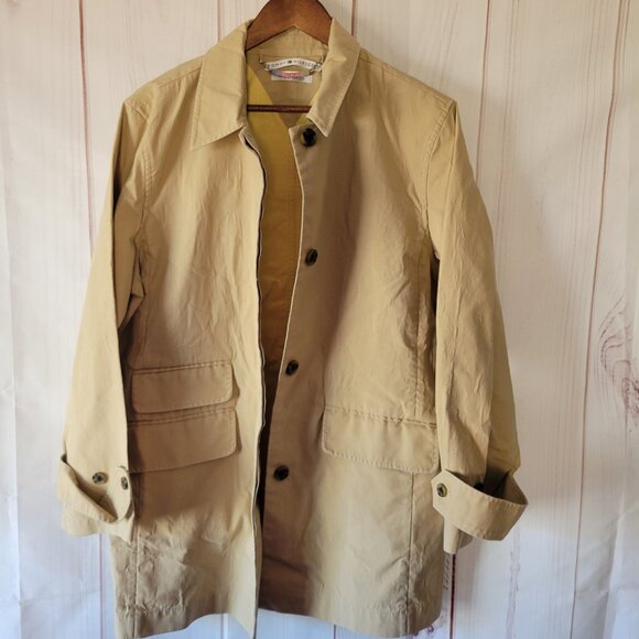 Vintage Y2K Tommy Hilfiger Women’s Medium Length Button Down Trench Coat, XL EUC - Picture 3 of 8
